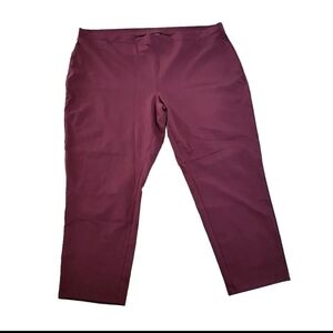 Susan Graver Weekend Pants Size 4XT Tall Plus Size High Rise Pull On Straight